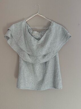 Crown Linen Designs, Women’s Linen Top Size S, Natural Linen